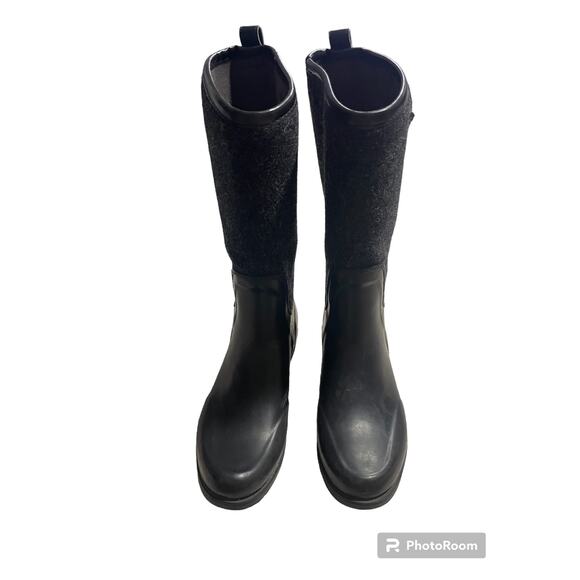 UGG Womens US 10 EU 41 Reignfall Wool Waterproof Rain Boots Black 1014455 - Picture 10 of 12